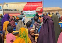 Mama Shamsa Water Trucking Program – Baidoa, Somalia (2026) Mama Shamsa foundation providing water.